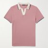 + G/FORE Golf Striped Logo-Appliquéd Piqué Polo Shirt + G/FORE Golf Striped Logo-Appliquéd Piqué Polo Shirt
