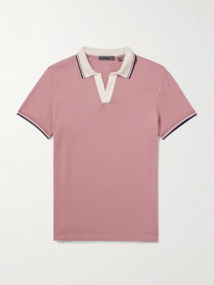+ G/FORE Golf Striped Logo-Appliquéd Piqué Polo Shirt + G/FORE Golf Striped Logo-Appliquéd Piqué Polo Shirt