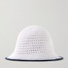 + G/FORE Logo-Appliquéd Crocheted Cotton Bucket Hat - BK + G/FORE Logo-Appliquéd Crocheted Cotton Bucket Hat - BK