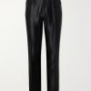 Dyylan Slim-Fit Ribbed Cotton-Blend Satin Trousers