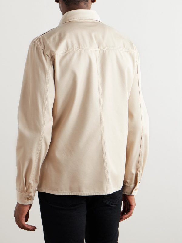 Cotton and Silk-Blend Twill Overshirt - BK Cotton and Silk-Blend Twill Overshirt - BK