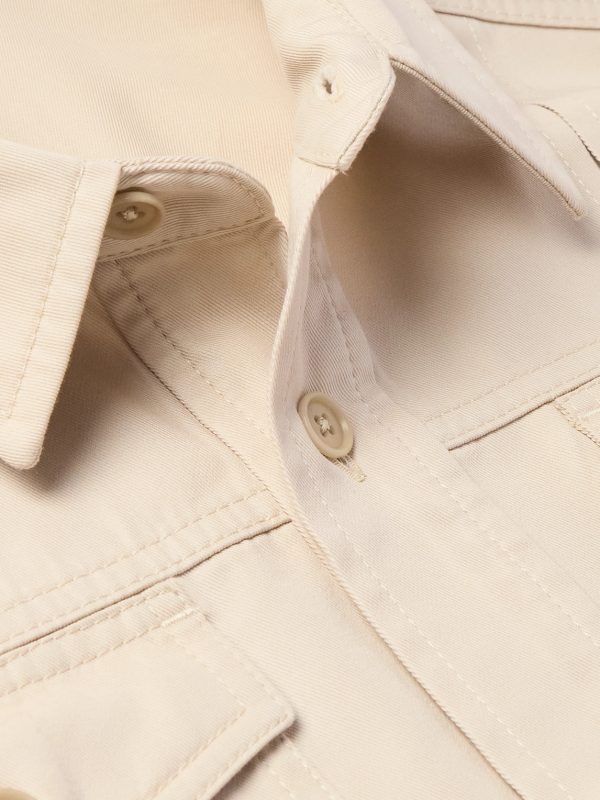 Cotton and Silk-Blend Twill Overshirt - CU Cotton and Silk-Blend Twill Overshirt - CU