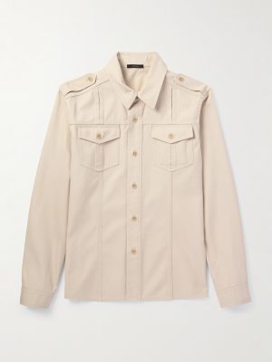 Cotton and Silk-Blend Twill Overshirt Cotton and Silk-Blend Twill Overshirt