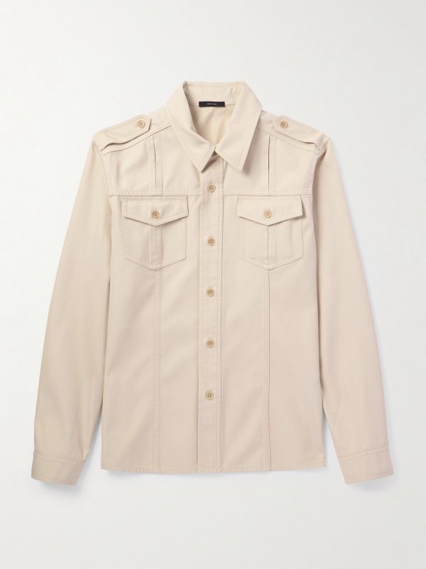 Cotton and Silk-Blend Twill Overshirt Cotton and Silk-Blend Twill Overshirt