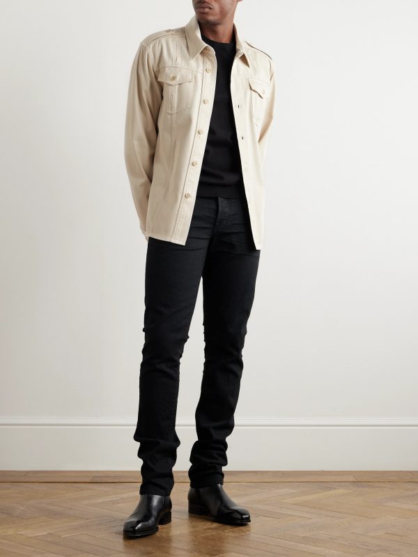 Cotton and Silk-Blend Twill Overshirt - OU Cotton and Silk-Blend Twill Overshirt - OU