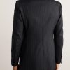 Dyylan Slim-Fit Pinstriped Metallic Wool-Blend Twill Suit Jacket - BK