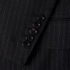 Dyylan Slim-Fit Pinstriped Metallic Wool-Blend Twill Suit Jacket - CU