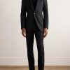 Dyylan Slim-Fit Pinstriped Metallic Wool-Blend Twill Suit Jacket - OU