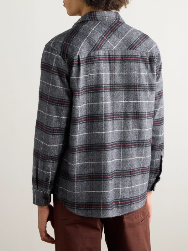 Field Checked Brushed Herringbone Cotton-Flannel Shirt - BK Field Checked Brushed Herringbone Cotton-Flannel Shirt - BK