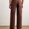 Garden Straight-Leg Cotton-Canvas Trousers - BK Garden Straight-Leg Cotton-Canvas Trousers - BK
