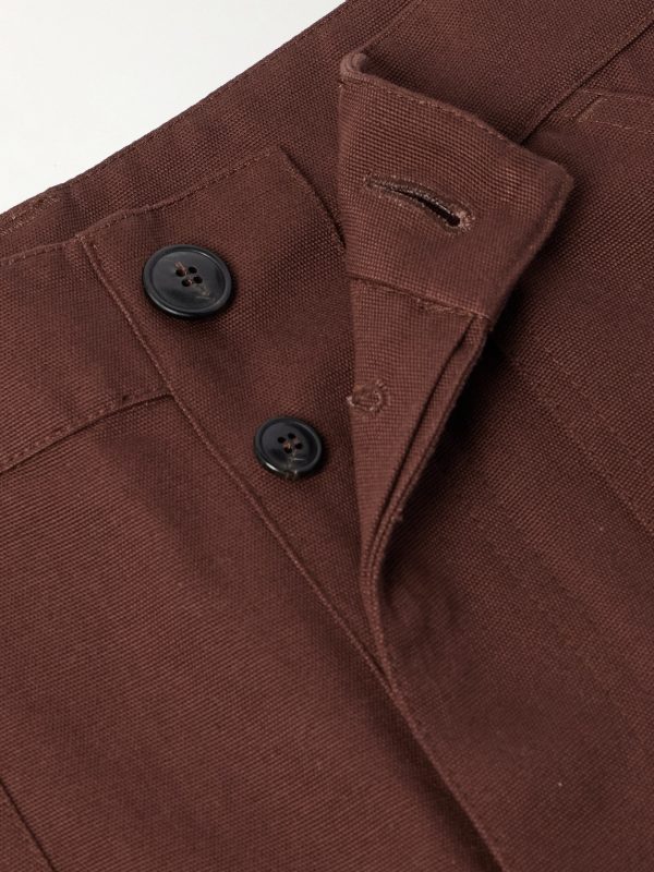 Garden Straight-Leg Cotton-Canvas Trousers - E1 Garden Straight-Leg Cotton-Canvas Trousers - E1