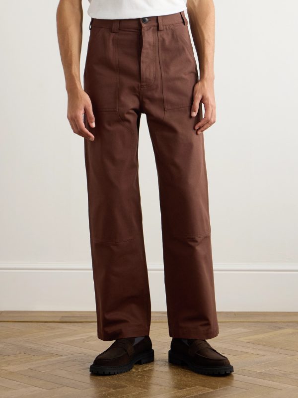 Garden Straight-Leg Cotton-Canvas Trousers - FR Garden Straight-Leg Cotton-Canvas Trousers - FR