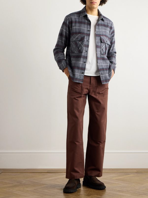 Garden Straight-Leg Cotton-Canvas Trousers - OU Garden Straight-Leg Cotton-Canvas Trousers - OU