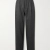Traveler Straight-Leg Pleated Herringbone Wool and Cashmere-Blend Trousers Traveler Straight-Leg Pleated Herringbone Wool and Cashmere-Blend Trousers