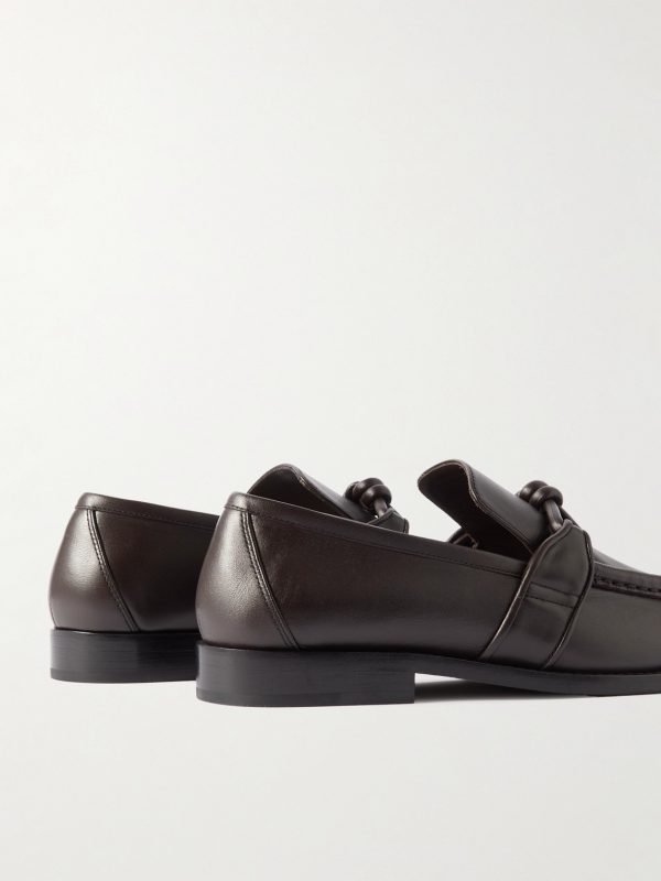 Astaire Knot-Detailed Leather Loafers - BK Astaire Knot-Detailed Leather Loafers - BK