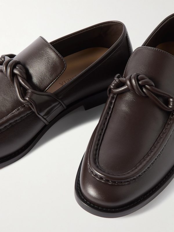 Astaire Knot-Detailed Leather Loafers - CU Astaire Knot-Detailed Leather Loafers - CU