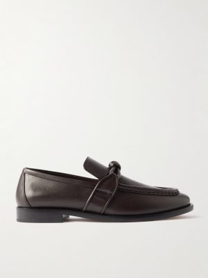 Astaire Knot-Detailed Leather Loafers