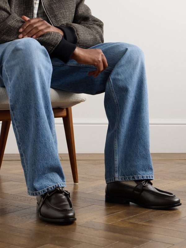 Astaire Knot-Detailed Leather Loafers - OU Astaire Knot-Detailed Leather Loafers - OU
