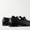 Astaire Knot-Detailed Leather Loafers - BK Astaire Knot-Detailed Leather Loafers - BK