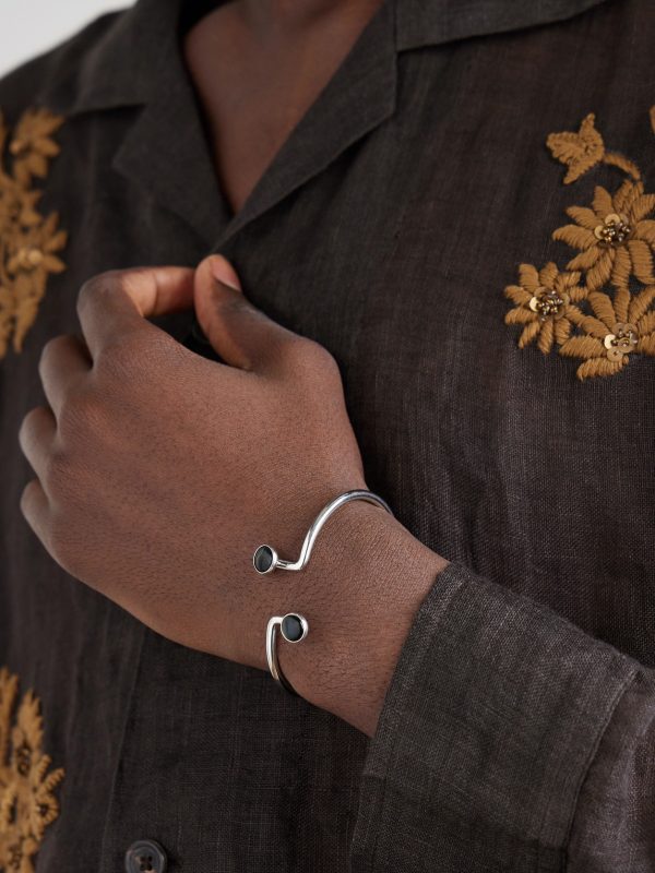 Silver Obsidian Cuff - FR Silver Obsidian Cuff - FR
