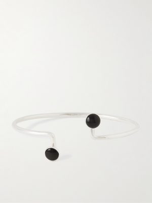 Silver Obsidian Cuff