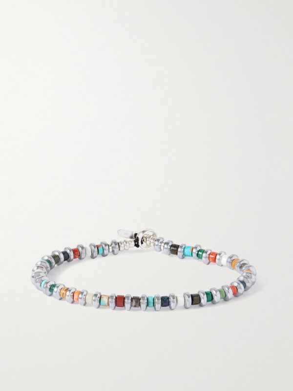 Silver Multi-Stone Beaded Bracelet Silver Multi-Stone Beaded Bracelet