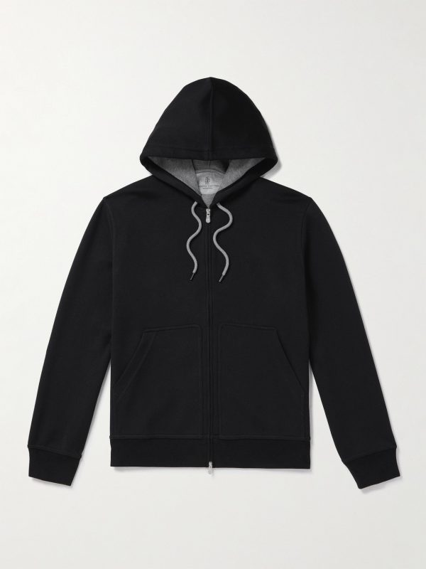 Cotton-Blend Jersey Zip-Up Hoodie Cotton-Blend Jersey Zip-Up Hoodie