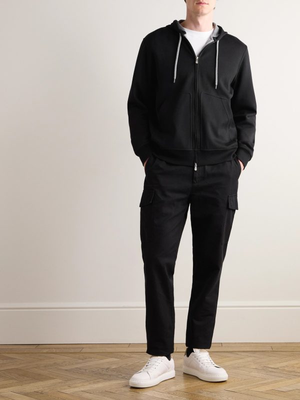 Cotton-Blend Jersey Zip-Up Hoodie - OU Cotton-Blend Jersey Zip-Up Hoodie - OU
