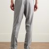 Tapered Pleated Virgin Wool-Flannel Drawstring Trousers - BK Tapered Pleated Virgin Wool-Flannel Drawstring Trousers - BK