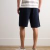 Straight-Leg Cotton-Blend Jersey Drawstring Shorts - BK Straight-Leg Cotton-Blend Jersey Drawstring Shorts - BK