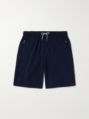 Straight-Leg Cotton-Blend Jersey Drawstring Shorts