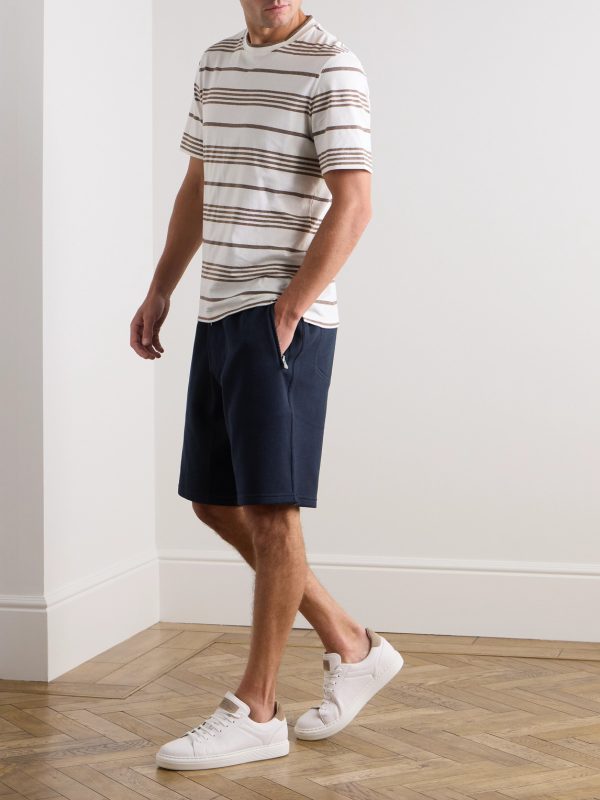 Straight-Leg Cotton-Blend Jersey Drawstring Shorts - OU Straight-Leg Cotton-Blend Jersey Drawstring Shorts - OU