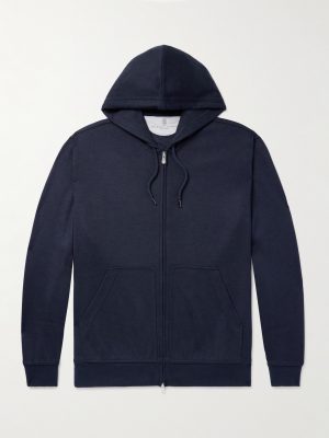 Cashmere-Blend Zip-Up Hoodie