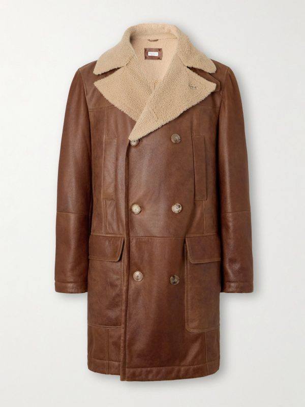 Double-Breasted Shearling Peacoat Double-Breasted Shearling Peacoat