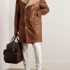 Double-Breasted Shearling Peacoat - OU Double-Breasted Shearling Peacoat - OU