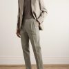 Tapered Pleated Cotton-Twill Suit Trousers - OU Tapered Pleated Cotton-Twill Suit Trousers - OU