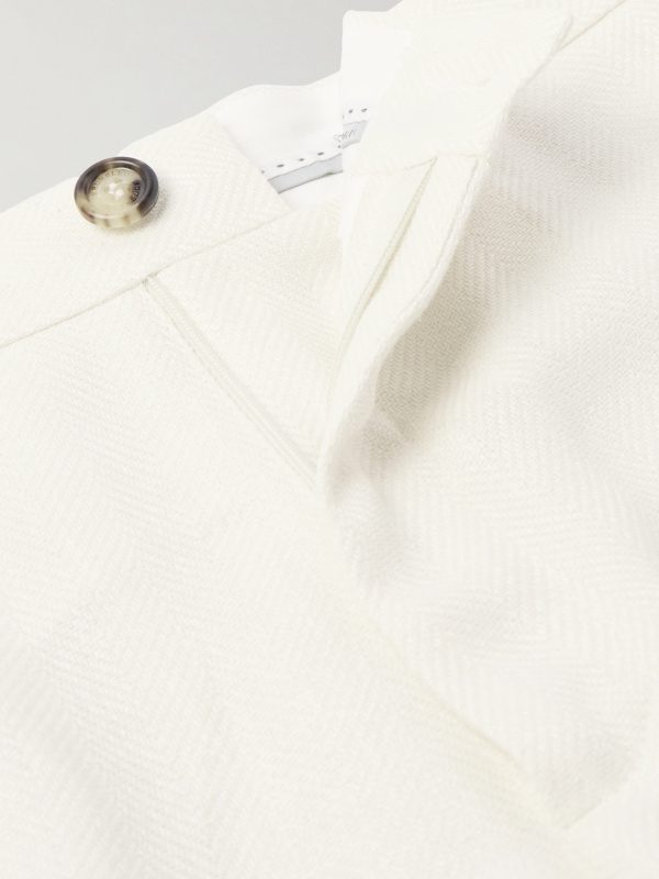 Straight-Leg Linen, Silk, Wool and Cotton-Blend Bermuda Shorts - E1 Straight-Leg Linen, Silk, Wool and Cotton-Blend Bermuda Shorts - E1