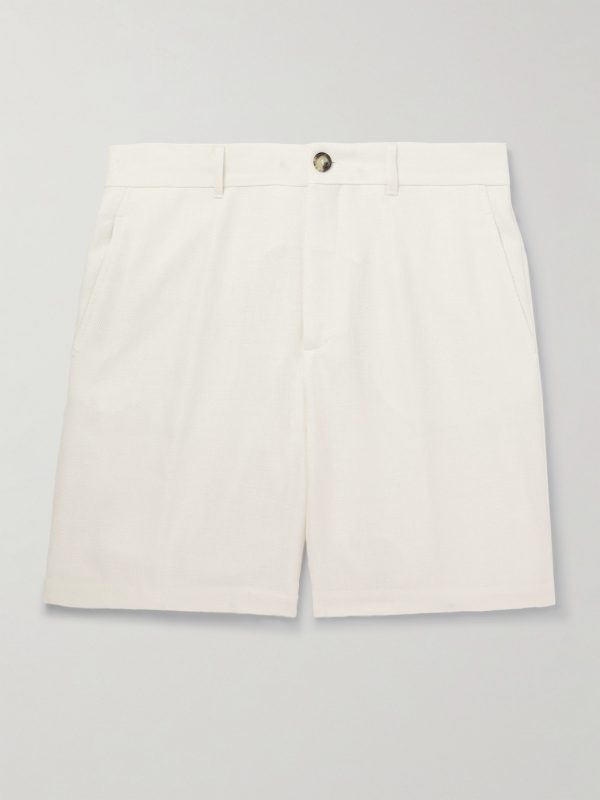Straight-Leg Linen, Silk, Wool and Cotton-Blend Bermuda Shorts Straight-Leg Linen, Silk, Wool and Cotton-Blend Bermuda Shorts
