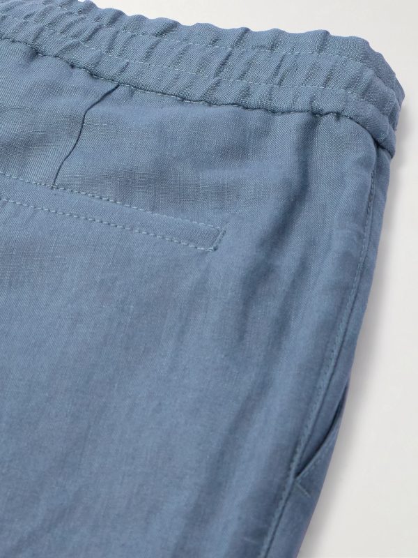 Straight-Leg Pleated Linen Suit Trousers - CU Straight-Leg Pleated Linen Suit Trousers - CU