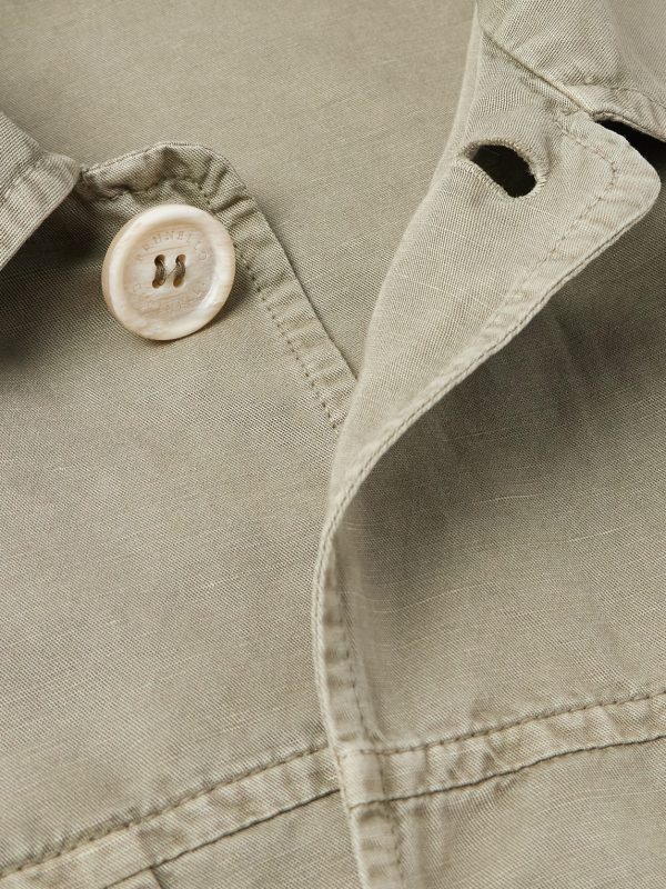 Linen and Cotton-Blend Gabardine Overshirt - CU Linen and Cotton-Blend Gabardine Overshirt - CU