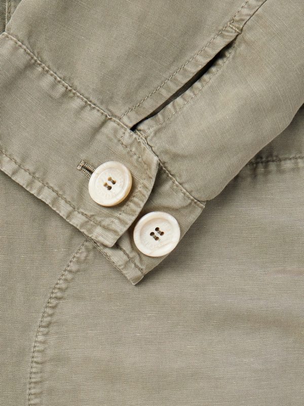 Linen and Cotton-Blend Gabardine Overshirt - E1 Linen and Cotton-Blend Gabardine Overshirt - E1