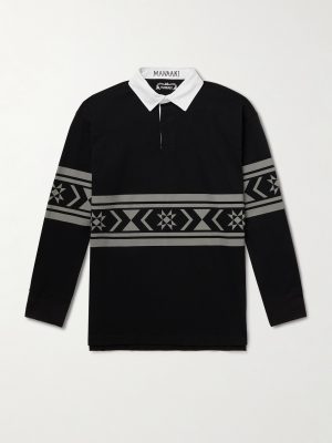 Jonah Printed Cotton-Jersey Polo Shirt Jonah Printed Cotton-Jersey Polo Shirt