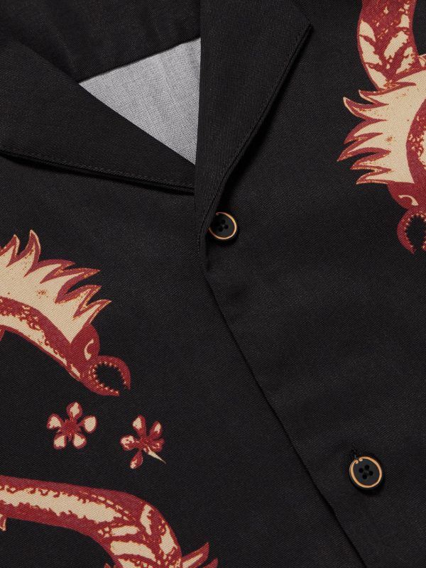 Taniwha Camp-Collar Printed Lyocell-Twill Shirt - CU Taniwha Camp-Collar Printed Lyocell-Twill Shirt - CU