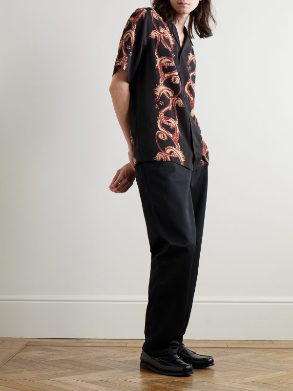 Taniwha Camp-Collar Printed Lyocell-Twill Shirt - OU Taniwha Camp-Collar Printed Lyocell-Twill Shirt - OU