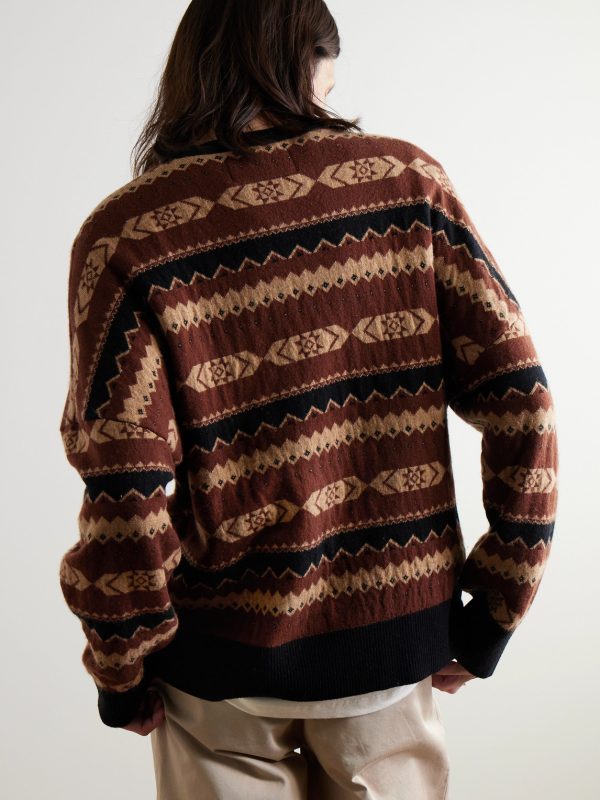 Rongo Jacquard-Knit Merino Wool and Cashmere-Blend Sweater - BK Rongo Jacquard-Knit Merino Wool and Cashmere-Blend Sweater - BK