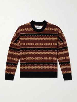 Rongo Jacquard-Knit Merino Wool and Cashmere-Blend Sweater