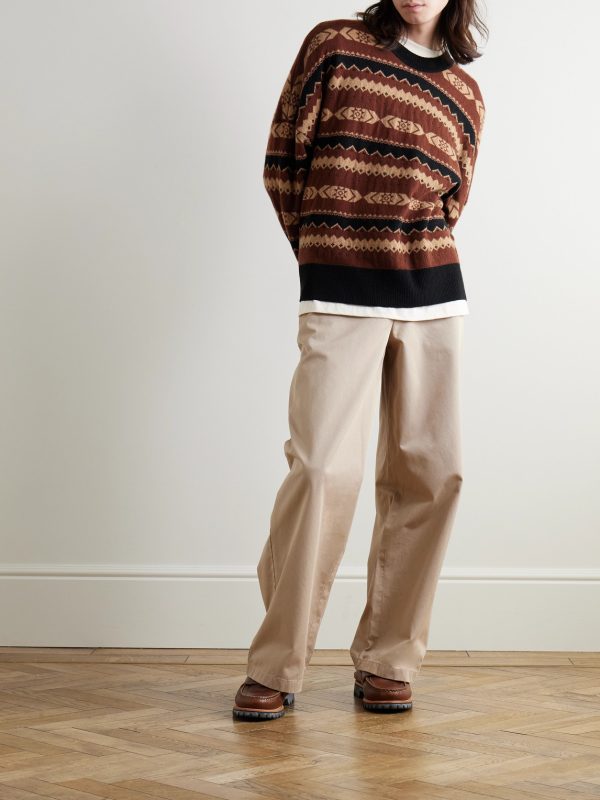 Rongo Jacquard-Knit Merino Wool and Cashmere-Blend Sweater - OU Rongo Jacquard-Knit Merino Wool and Cashmere-Blend Sweater - OU