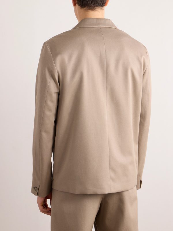 Luc Unstructured Wool and Cotton-Blend Twill Suit Jacket - BK