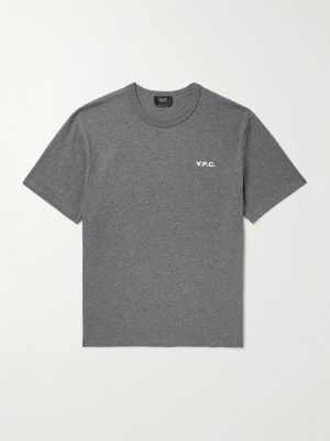 Logo-Flocked Cotton-Jersey T-Shirt