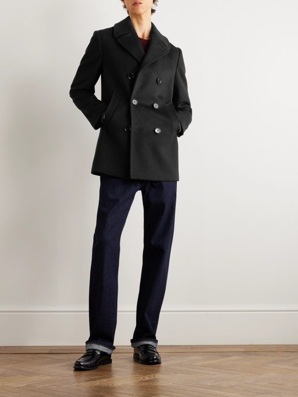 Slim-Fit Double-Breasted Cashmere Coat - OU Slim-Fit Double-Breasted Cashmere Coat - OU
